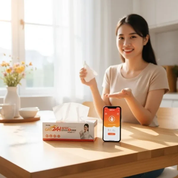 Hộp khăn giấy in logo quà tặng doanh nghiệp