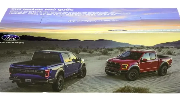 Hộp khăn giấy in hình xe bán tải City Ford