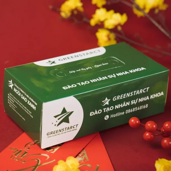 Hộp khăn giấy in logo GreenStreet