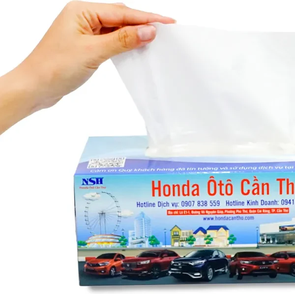 Hộp khăn giấy in hình mẫu xe Honda Ô tô Cần Thơ
