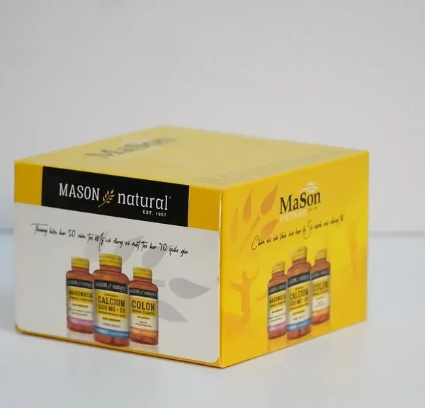 Hộp khăn giấy in hình sản phẩm Mason Natural