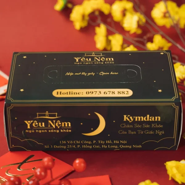 Hộp khăn giấy in logo nhà hàng Yêu Nem